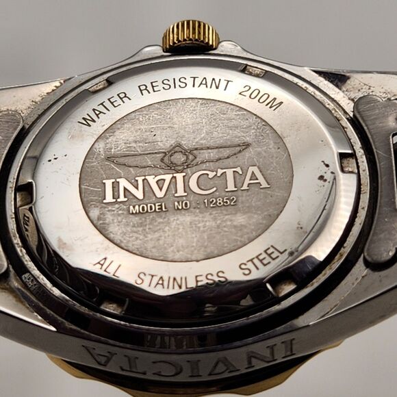 Invicta Pro Diver Women\'s Watch 12852 38mm Silver Dial/Gold Bezel NEEDS BATTERY main image 7